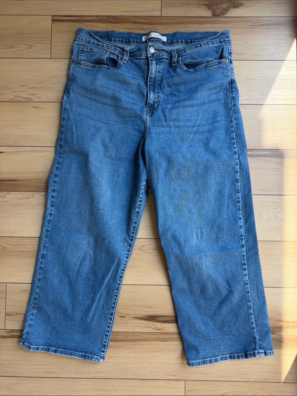 Levi Strauss Signature High Rise Loose Crop Jeans Size 16